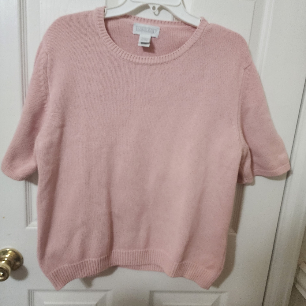 Lands' End Light Pink Crew Neck Sweater Size Medium
